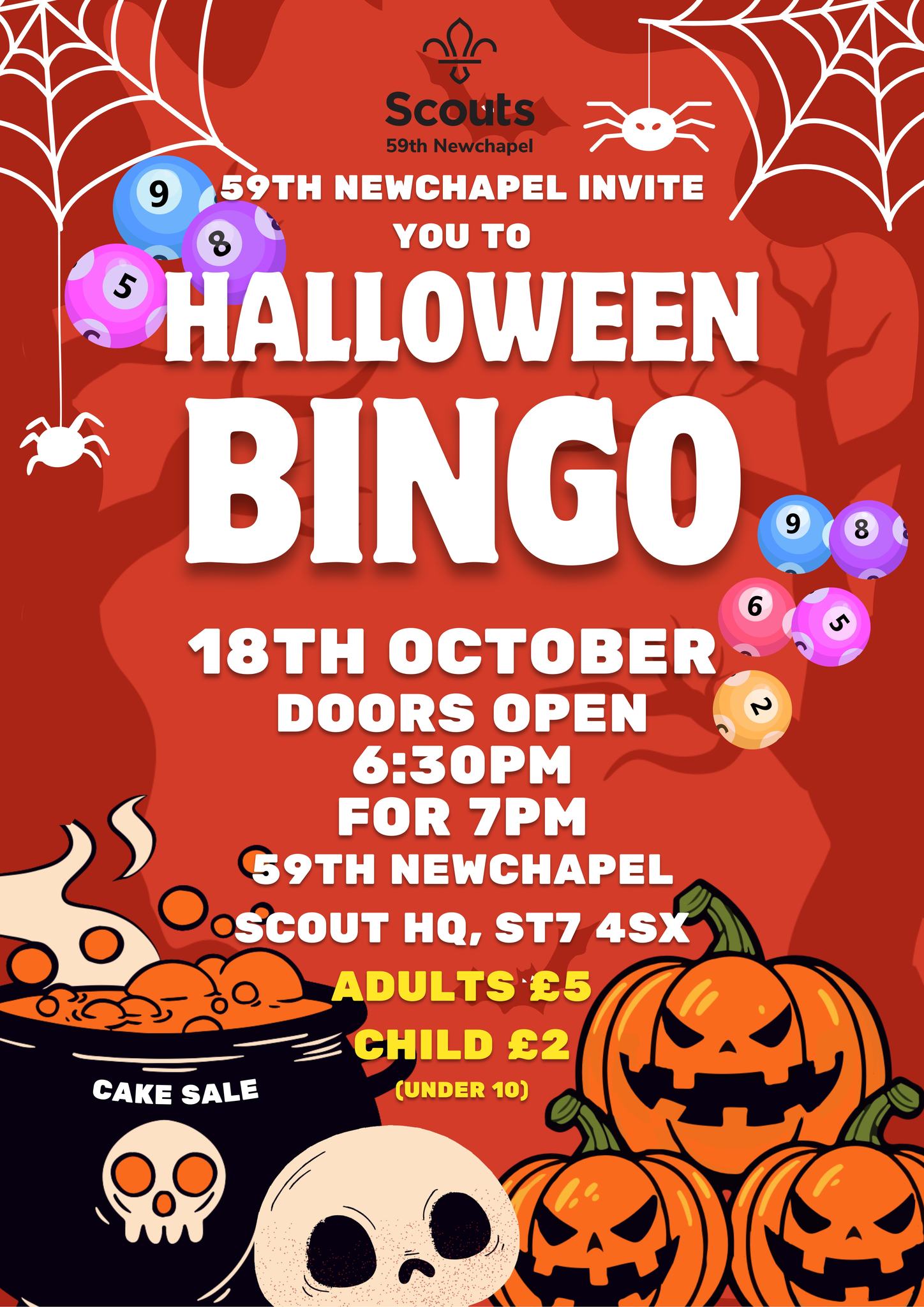 Halloween themed bingo night